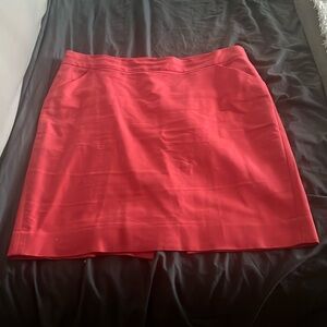 J. Crew The Pencil skirt size 20 coral with pockets 100% cotton